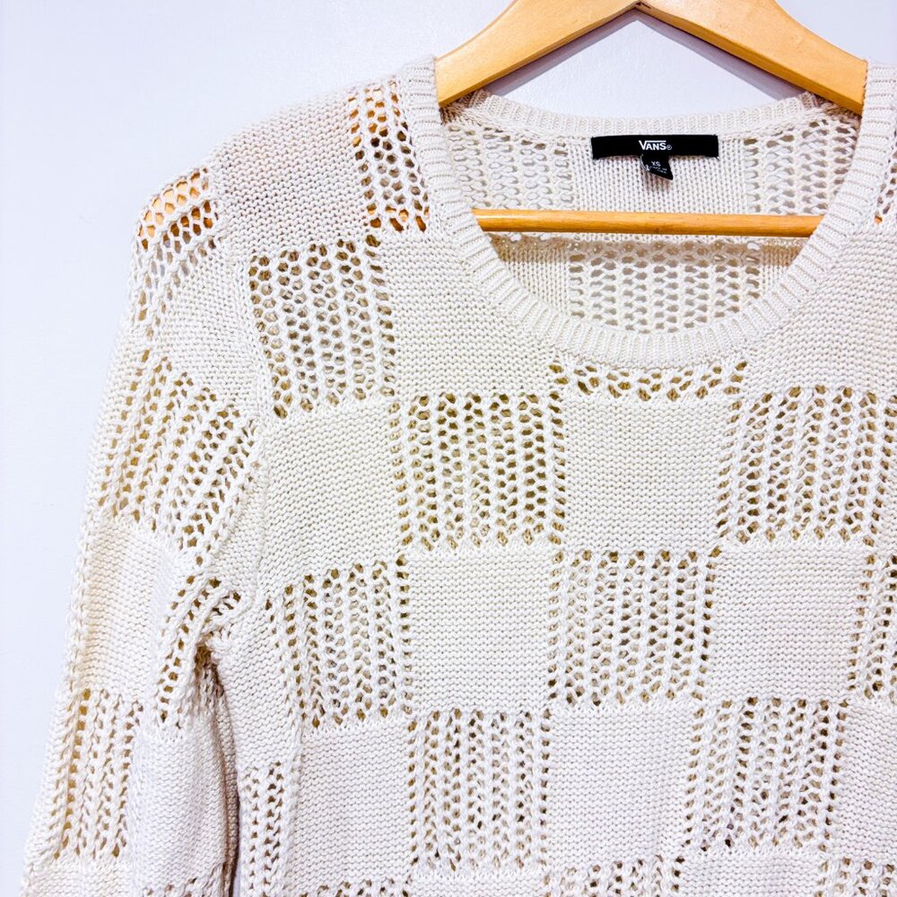 VANS Beige knit tunic sweater | Cozy neutral layers | X-Small - Picture 2 of 8